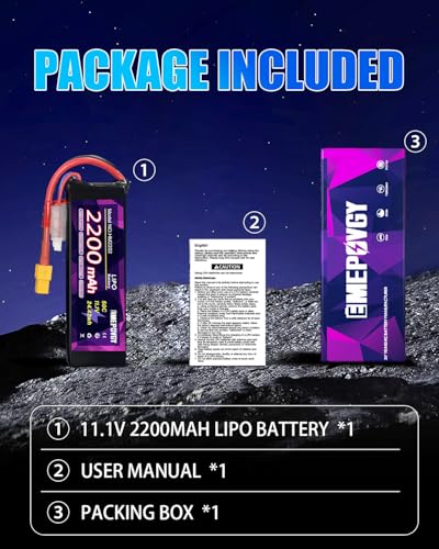 Batería Lipo 3S 2200mAh de alta descarga 50C con enchufe XT60 para estabilizar tu quadcopter FPV 6