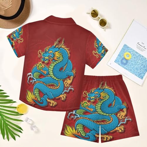 Image of visesunny Little Boys Short Sleeve T-Shirt Beach Shirts for kids children Casual Shorts Set Summer Clothes Outfits