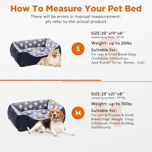 MIXJOY Dog Bed Medium, Washable Cosy Pet Bed with Anti-Slip Bottom, Anti-Anxiety, Machine Washable, Grey, 63 x 53 x 21 cm - Image 7