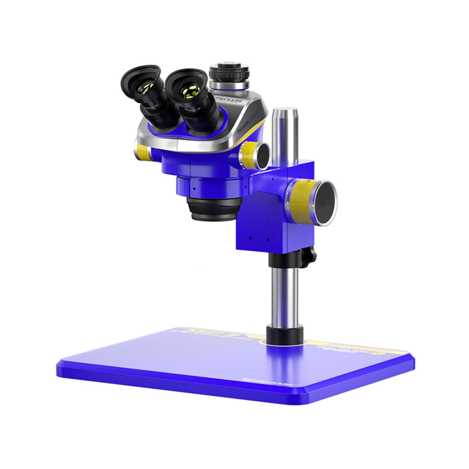 Microscopio estéreo trinocular con zoom continuo y adaptador CTV, ideal para estudiantes y principiantes en observación biológica