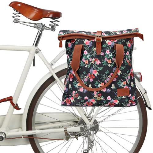 TOURBON Damen Fahrradtasche Shopper Wasserdicht Segeltuch Fahrradtaschen...