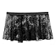 FakeFace Herren Sexy Sissy Höschen Knickers Spitzen-Slip Minirock, Erotisch Unterhosen, Crossdresser Tanga Unterwäsche für Nachtclub, Cosplay & Erotische Dessous, Reizwäsche für Männer