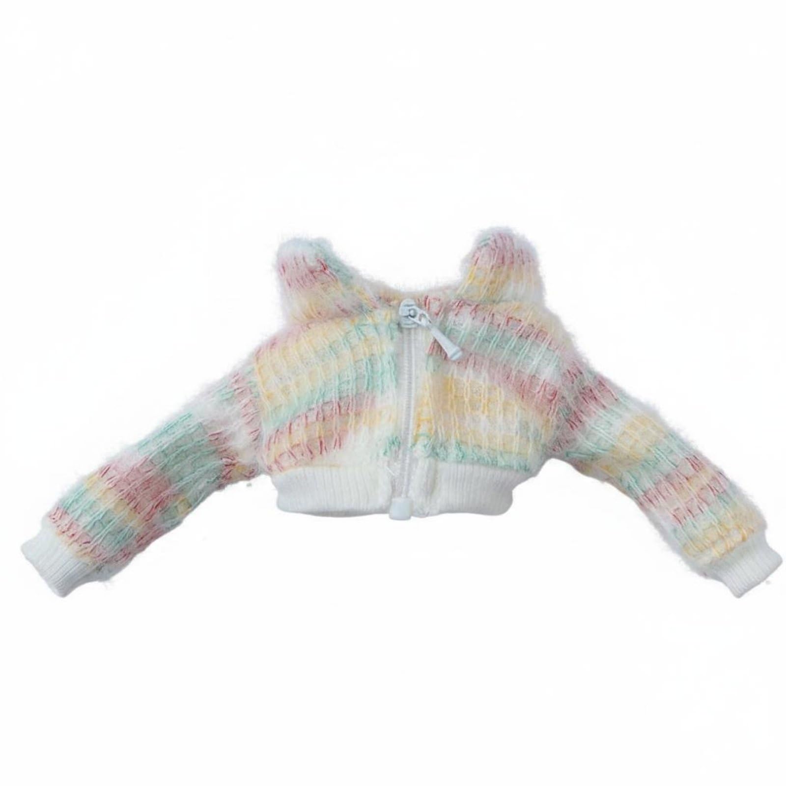 MERISHOPP Zipper-Front Design Colorful Knit Doll Top 20cm Doll Sweater for BJD Hobbyists, S-picture-10