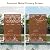 Metal Privacy Screen for Outdoor Freestanding Privacy Screens, 72" H x 44" W Patio Metal Fence Panels with Stand, Portable Brown Screens for Outside Deck Balcony Garden and Indoor