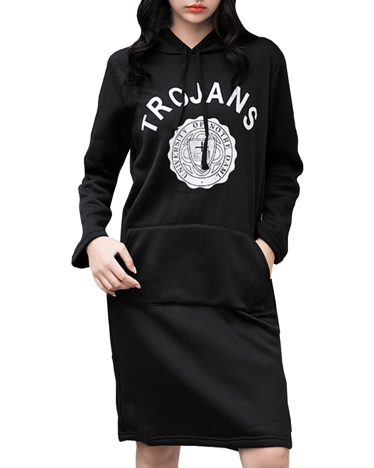 CK ロゴプリント フード付き ロングニット パーカー ワンピ CK ロゴプリント フード付き ロングニット パーカー ワンピ