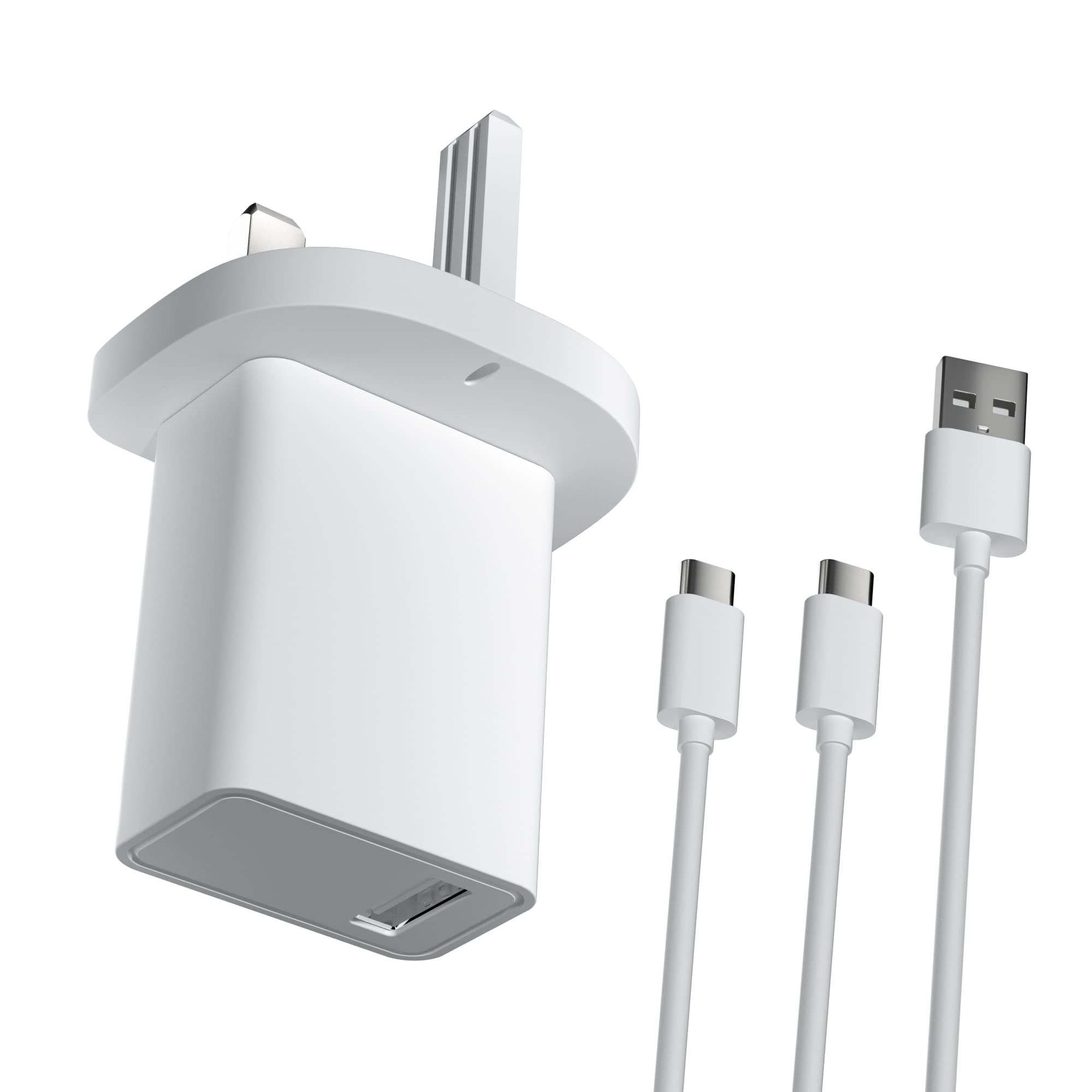 OCOOPAUSB C Charging Kit for 2 Pack Hand Warmer, 2 Output Port Fast Charger USB Type C Charger 5V / 3A Power Adapter and Usb C Cable