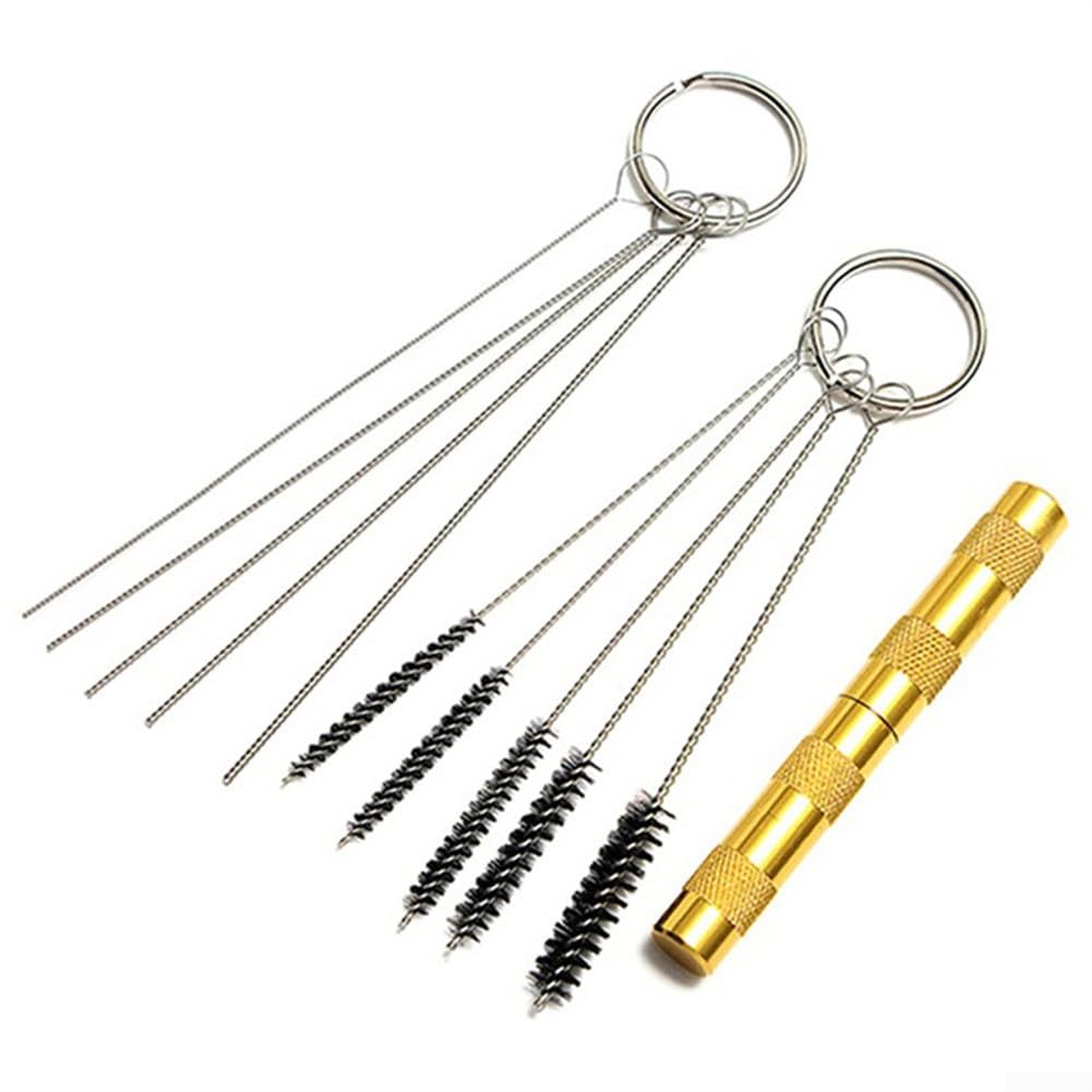 Herramienta de limpieza de boquilla de chorro para parabrisas de coche, herramienta de limpieza ajustable para parabrisas de coche, 5 tamaños de cepillo disponibles, apto para todos los vehículos