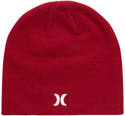 Image of Hurley Mens Beanie Icon Staples Lightweight Winter Hat | Lightweight Classic Loose Knit Fabric Delivers All-Day Warmth and Comfort for Casual Wear, Skiing or Snowboarding