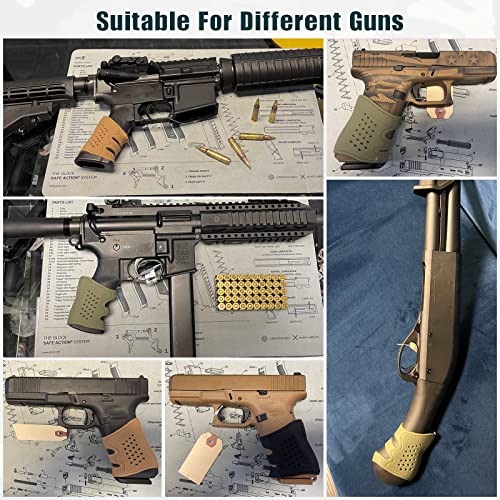 Iunio Tactical Grip Pistol Grip, 3 Pack Non-Slip Anti-Sweat Rubber Grip Sleeve Fits For Glock G17 G19 G20 G21 G22 G23 G25 G31 G32 G34 G35 G37 G38 G41 #TOP2