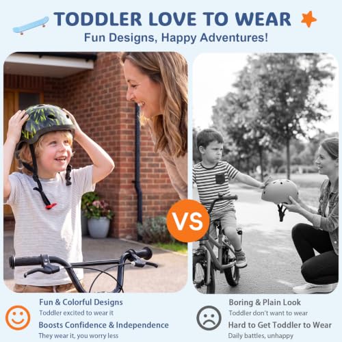 Image of Toddler Helmet, Adjustable Kids Bike Helmet for Ages 1-3-8
