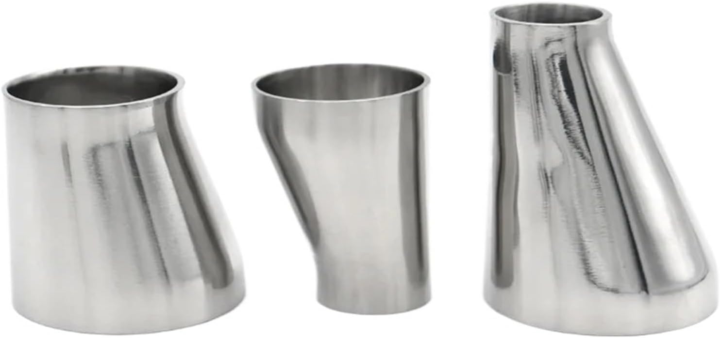 1pcs SS304 Stainless Steel Sanitary Butt Welded Eccentric Reducer Welding 19 25 32 38 45 51 57 63 76 89 102mm Pipe Fitting Homebrew(25mm to 32mm)