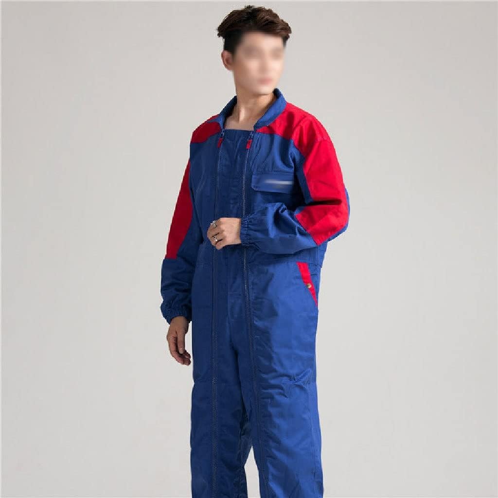 PDGJG Working Clothing Workwear Clothes Men Women Long Sleeves Workmen Uniform Car Workshop Working Suit Mechanical Repairmen Overalls (Color : D, Size : 165cm) : Clothing, Shoes & Jewelry