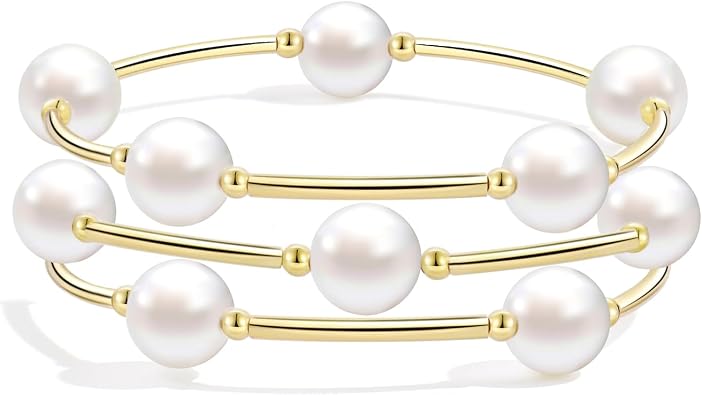Elegance 11 designs 10mm Crystal White Pearl Blessing Bracelet