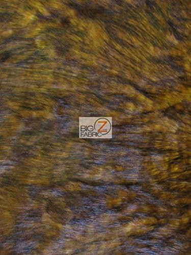 Animal Faux Fur Fabric Sold by The Yard Long/Short Pile Costume Coats Scarfs Assorted (Fire Wolf)