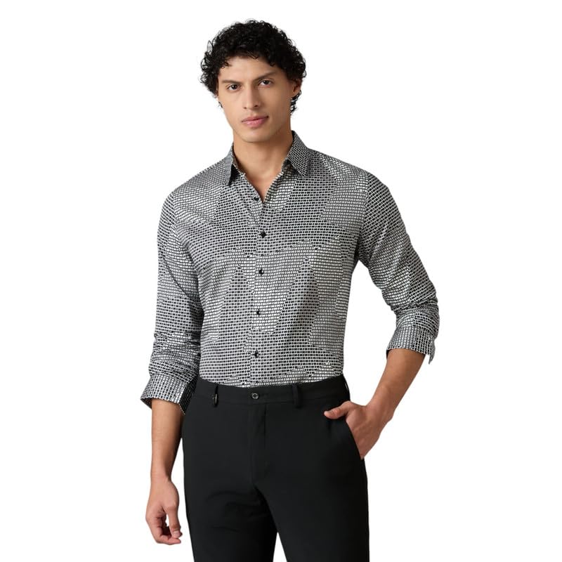 Image of MARK & ALBERT Men's Slim Fit Cotton Formal Shirt