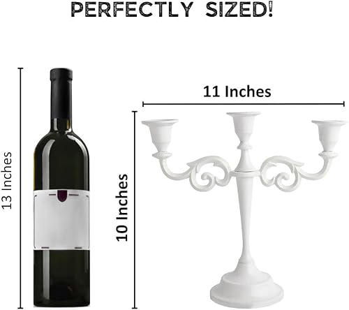 Vista 28 de Rely+ Candelabros de 5 brazos, decoración de interiores, cocina, mesa, velas, candelabros, centro de mesa (plateado)