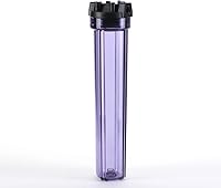 Vista 1 de Hydronix HF5-20CLBK34PR Water Filter Housing 20" RO, Whole House, Hydroponics - 3/4" Ports, Clear Body w/PR