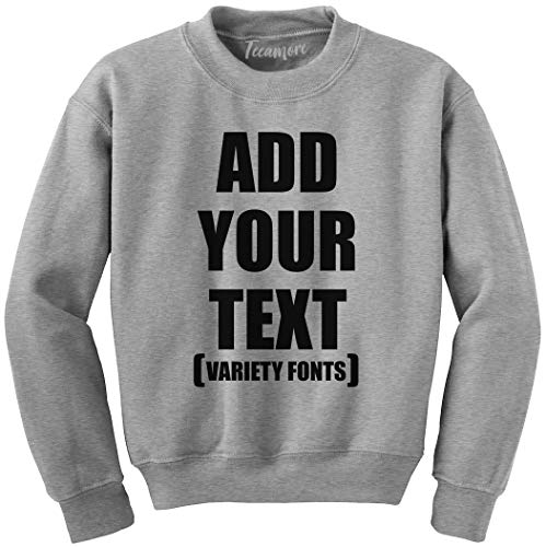 Custom Youth Crewneck Sweatshirts Add Your Text Personalized Team Name Number
