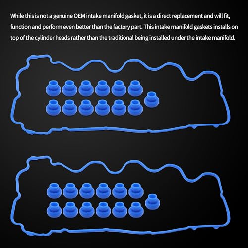 Image of HiSport VS50687R Valve Cover Gasket Set Kit - Compatible with Avanti Ford Explorer Explorer Sport Trac F-150 Mustang Expedition F-250 F-350 Super Duty Lincoln Navigator Mark LT 4.6L 5.4L 2007-2014