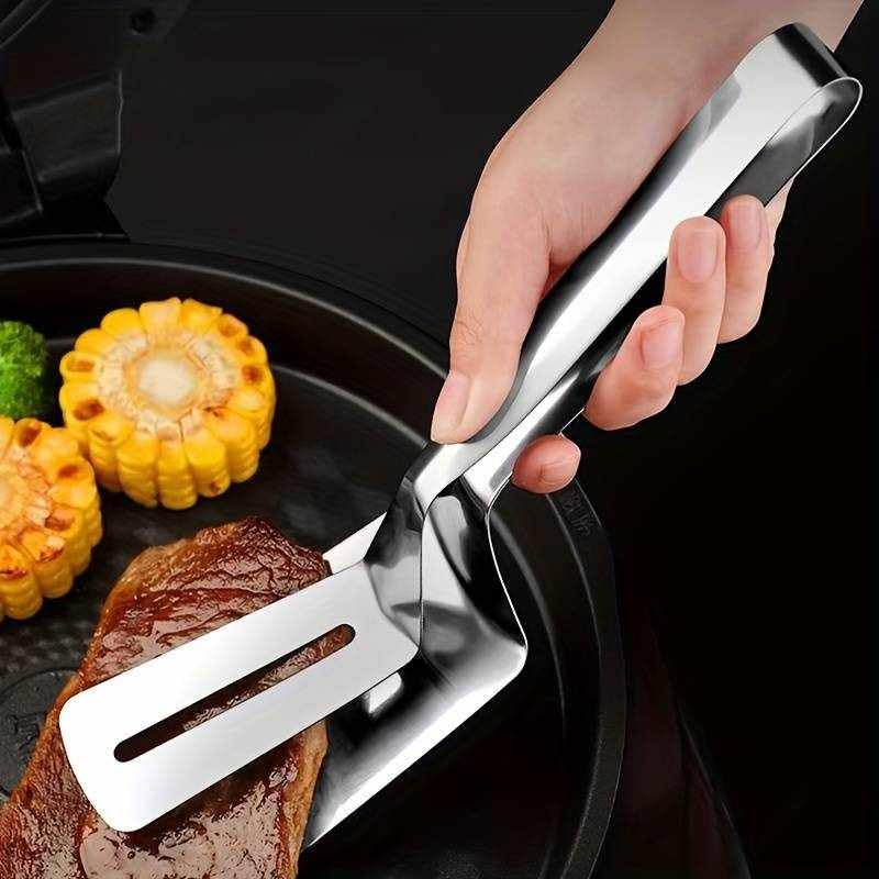 Pinza de Comida de Acero Inoxidable 26 cm para Carne, Pescado y Barbacoa