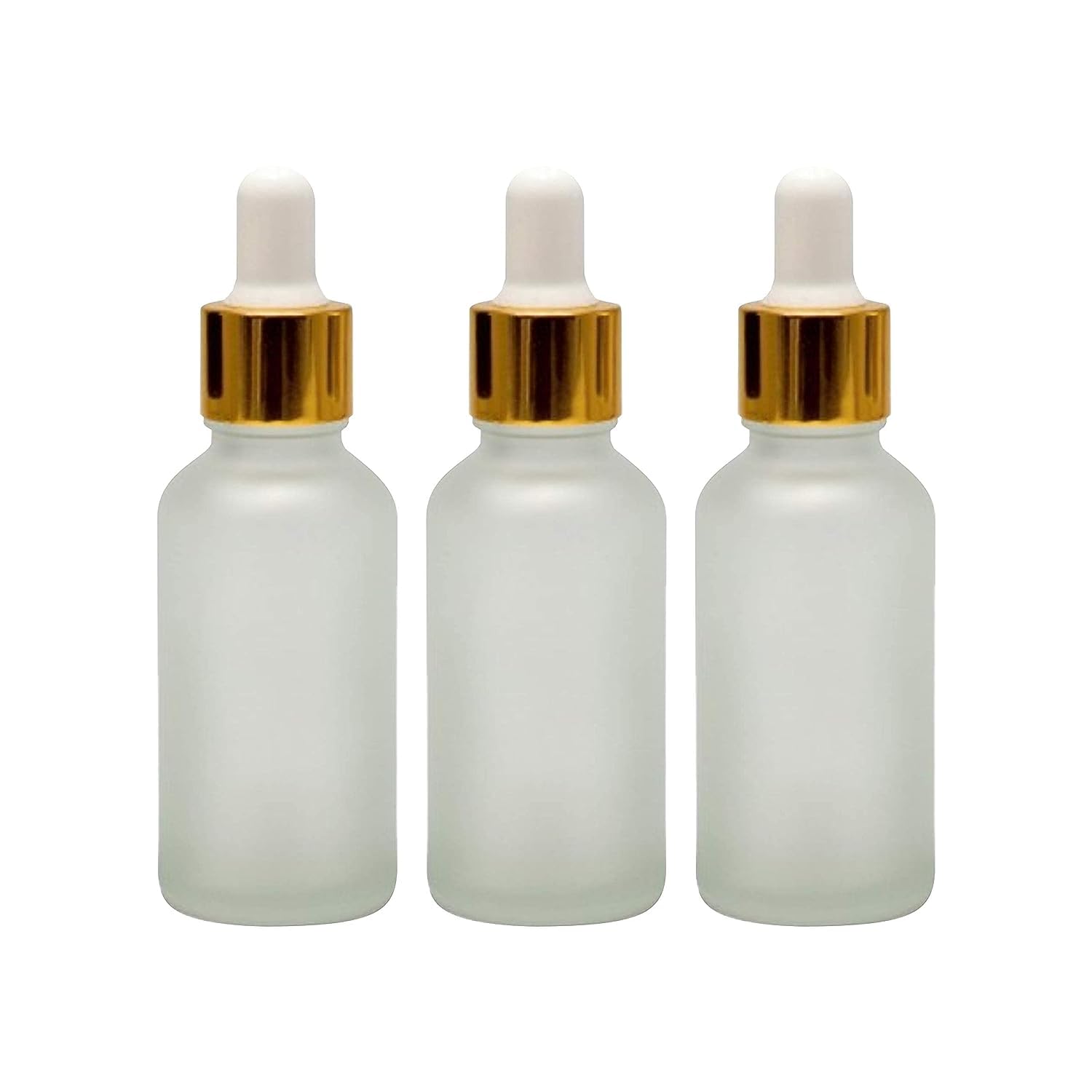 Multipurpose Empty Glass Bottle with Gold Plating Dropper For Essential Oils, Fragrances, Perfumes, Serum Bottles (30 ml) - Pack of 3-image-33