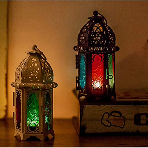 Ledmomo 6.7Inch Moroccan Style Hanging Lantern Moroccan Retro Iron Candle Lantern Metal Moroccan Hanging Lantern For Christmas Haloween Indoor Outdoor Decor #TOP4