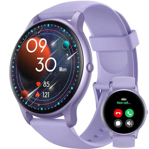 Parsonver Montre Connectée Femme avec Appels Bluetooth, Montre Sport avec 100+ Sportifs, Étanche IP68, Moniteur Sommeil, Fréquence Cardiaque, Podomètre,...