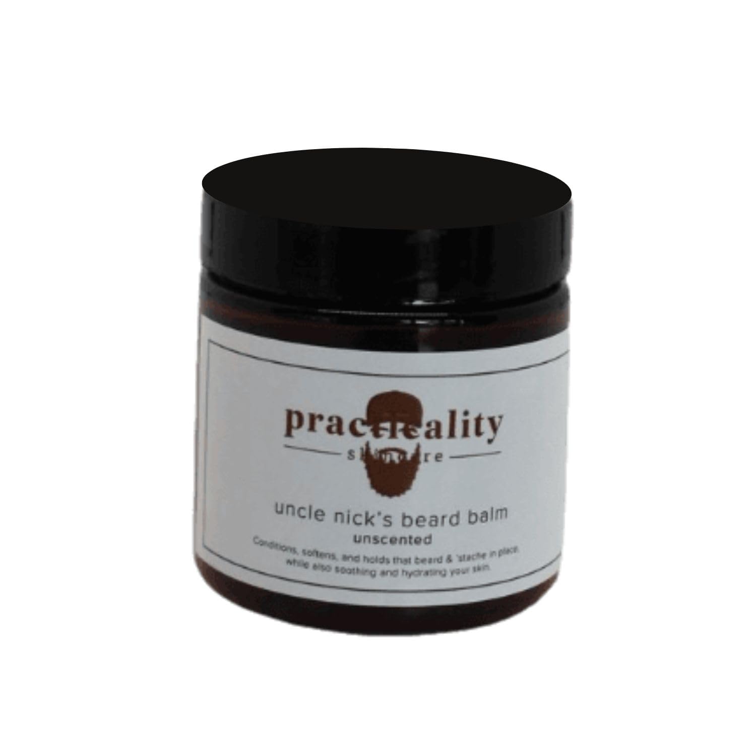 Practicality Skincare Uncle Nick’s Unscented Beard Balm – Fragrance-Free Beard Softener with Grass-Fed Tallow, Shea Butter & Argan Oil | Nourishes, Conditions & Tames Coarse Beards