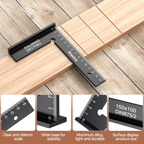 150x100mm Precision Right Angle Positioning Block, Preciva Aluminium Square - Image 3