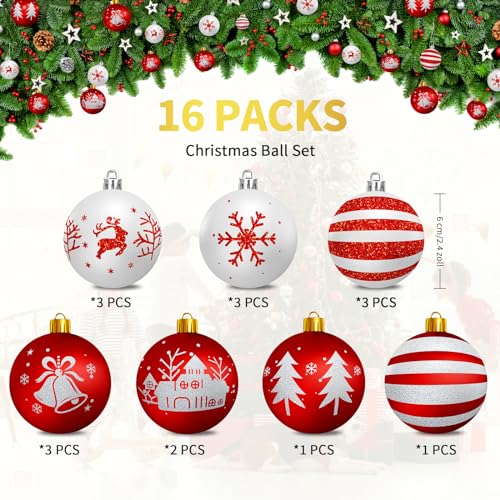 Arbolisse-Witte-en-rode-kerstballen-16-stuks-kerstboomdecoratie-4-cm-kunststof-kerstballen-met-haken-originele-decoratie-voor-huis