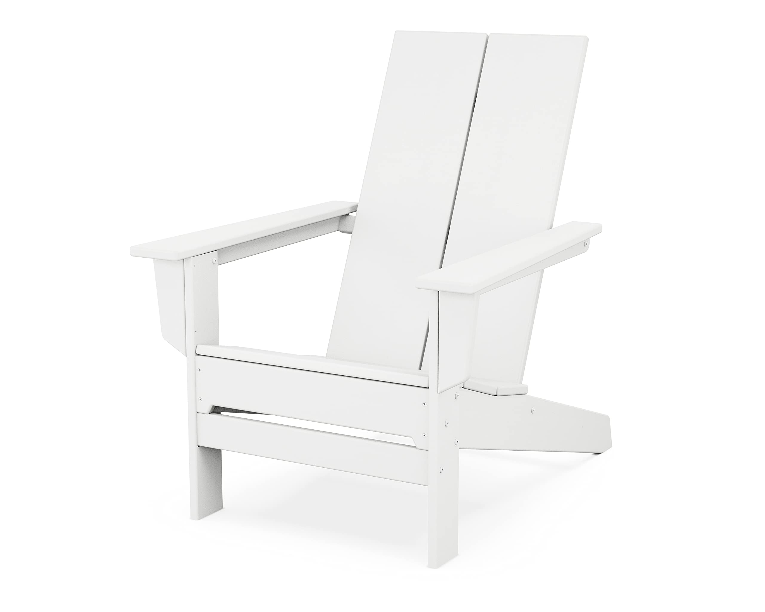 POLYWOOD Contemporary Modern Adirondack Chair in White