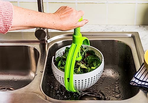 image for Dreamfarm Spina 2-In-1 Easy-To-Use, Collapsible Salad Spinner & Strain