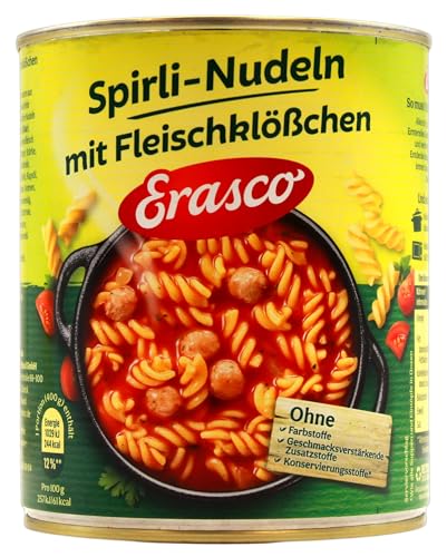 Erasco Spirli-Nudeln mit Fleischklößchen, 6er Pack (6 x 800g)