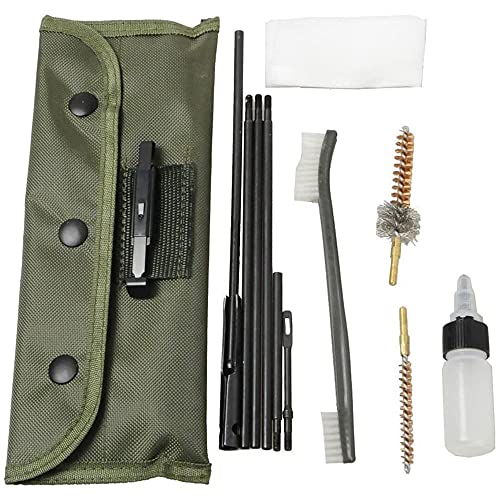 ANCLLO Kits de Limpieza Kit de Limpieza de Orificio de Rifle Set Shot Cleaner Cepillo Mantenimiento de Varilla para Calibre .22cal .223 556 con Bolsa Duradera Accesorios