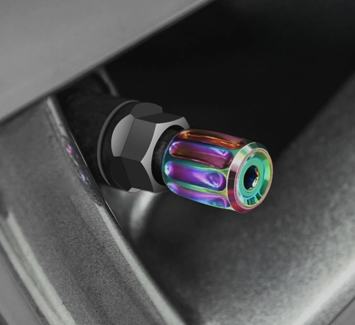 4 Piezas Tapas para Válvulas para VW Tiguan III 2023-,Tapas de Las Válvulas,Tapa de Válvula de Coche,Válvula de Neumático,Tapones Rueda Coche,D