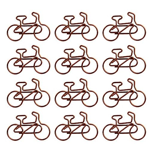 Clips de metal con forma de bicicleta, para documentos, recibos, organización, ordenado de escritorio, para casa, escuela, oficina, 3 x 2 cm, 12 unidades, muy durabilidad y atracción | Ya disponible en tu tienda friki favorita! En mundofriki.es!