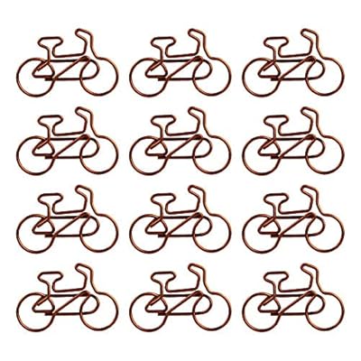 Clips de metal con forma de bicicleta, para documentos, recibos, organización, ordenado de escritorio, para casa, escuela, oficina, 3 x 2 cm, 12 unidades, muy durabilidad y atracción | Ya disponible en tu tienda friki favorita! En mundofriki.es!