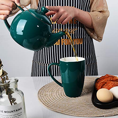 Sweejar Porcelain Teapot With Removable Stainless Steel Infuser,Microwave & Dishwasher Safe Tea Pots thumb #2
