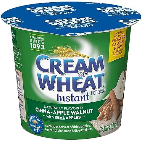 Cream of Wheat Instant Hot Cereal To-Go Cups, Cinna-Apple Walnut, 2.29 Ounce (Pack of 6) Cover