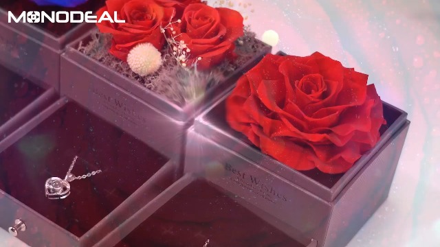 Boîte à Bijoux En Forme De Rose - Cadeau Pour Saint-Valentin, Fête Des Mères, Anniversaire, Neuve