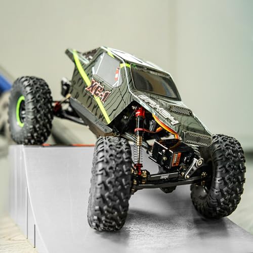 INJORA 51mm Stoßdämpfer-Doppellauf Dämpfer mit Langem Federweg für Axial AX24 SCX24 Upgrade 1/24 RC Crawler, Schwarzes Gold