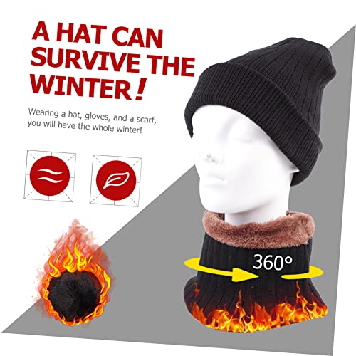 1Set Knitted Cap Scarf Glove Thicken Warm Hat Fashionable Outdoor Gear for Hiking Riding for Friends and Loved Ones4