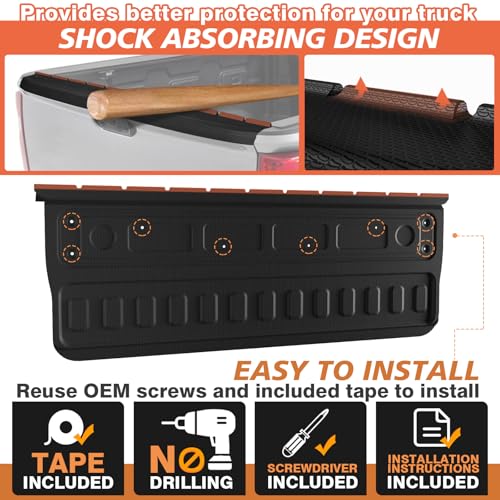 Image of TripleAliners Truck Mat Compatible with 2020-2026 Chevy Silverado & GMC Sierra 2500 /3500HD Multi-pro Accessories, Tailgate Mat Custom Fit All Weather Protection Pickup Liner, w /Tailgate Cap Protector