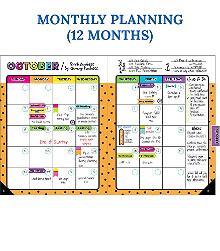 Carson Dellosa Kind Vibes Teacher Planner--Undated Weekly/Monthly Lesson Plan Book and Record Organizer for Classroom or Homeschool (8 inches x 11 inches) - Image 5