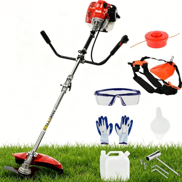 Gas Weed Eater, 52CC 2-Stroke Weed Wacker Gas Powered, 2 in 1 Multi-Functional String/Grass Trimmer, Brush Cutter for Gardening Shipping from USA Fast Arrival