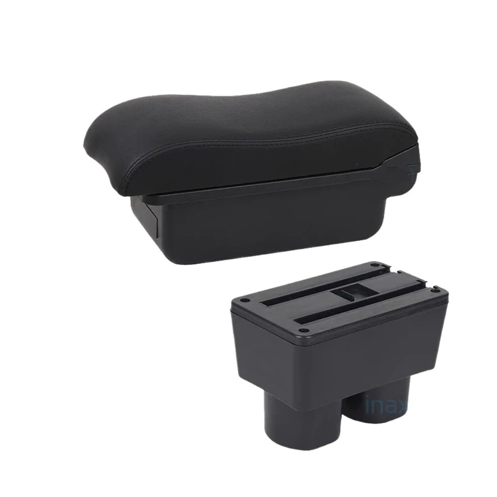 ECBUGAT For Nissan For Tiida C11 For Sylphy For Versa For Latio Car Armrest Box Interior Center Storage Accessories Car Armrest Box(C2 Black line NO USB)