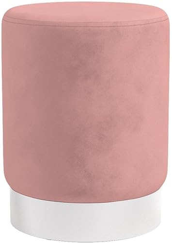 Miniatura 40 de BIRDROCK HOME Taburete otomano redondo – Diseño moderno de taburete acolchado suave – Ideal para sala de estar, dormitorio, reposapiés compacto,