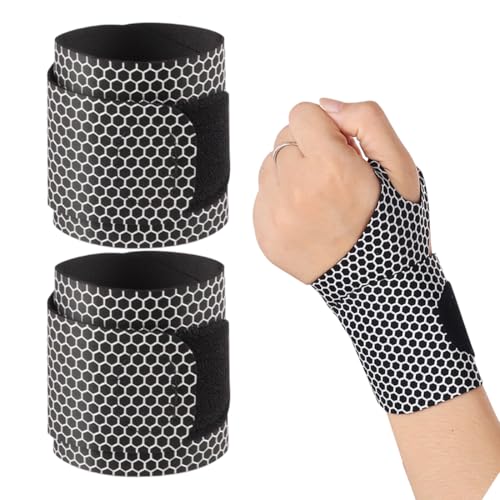 Handgelenk Bandagen, 2 Stück Elastizität Handgelenkbandage,Handgelenkstütze Handbandage Handgelenk Bandagen Gym Fitness Kompression Handgelenkschoner für Bodybuilding Sport
