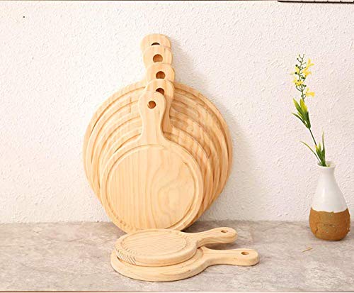 Tagliere In Legno Per Pizza Con Manico: 25,5 Cm - Perfetto Per Servire Pane, Formaggio E Antipasti - 2