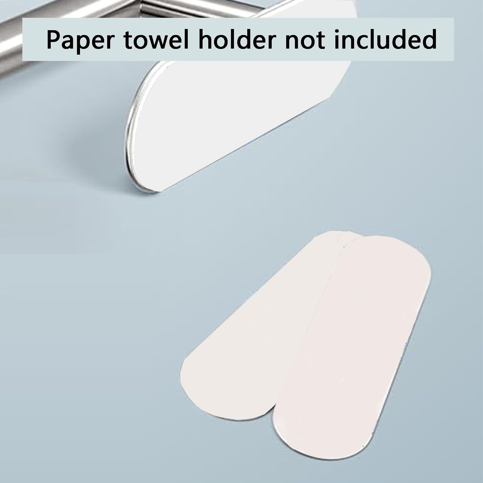 Tiras autoadhesivas – Tiras adhesivas de repuesto para soporte de toallas de papel, soporte para toallas de papel debajo del gabinete, 5.7 x 1.5 pulgadas (paquete de 2) 3